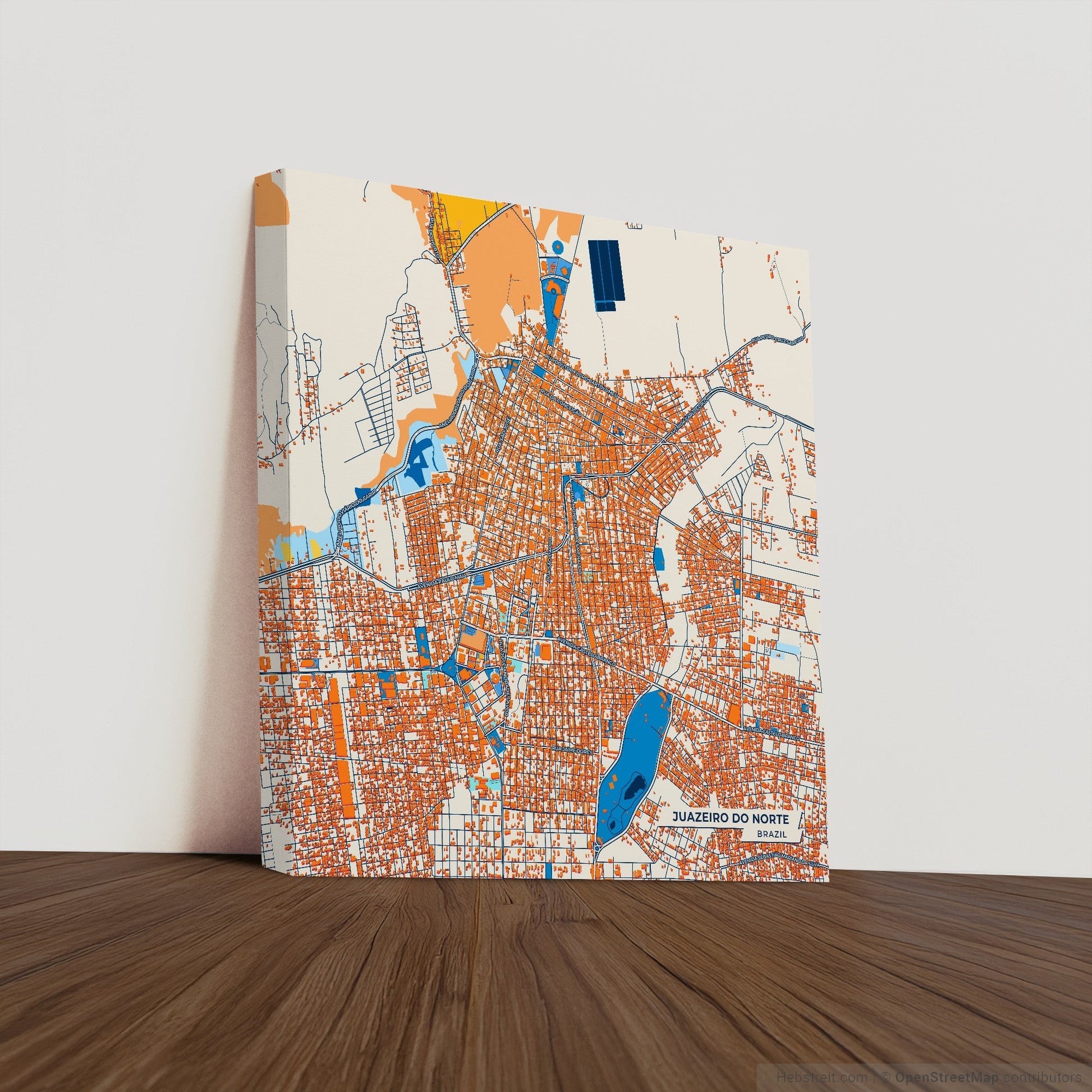 Juazeiro Do Norte Brazil Colorful City Map Canvas Print
