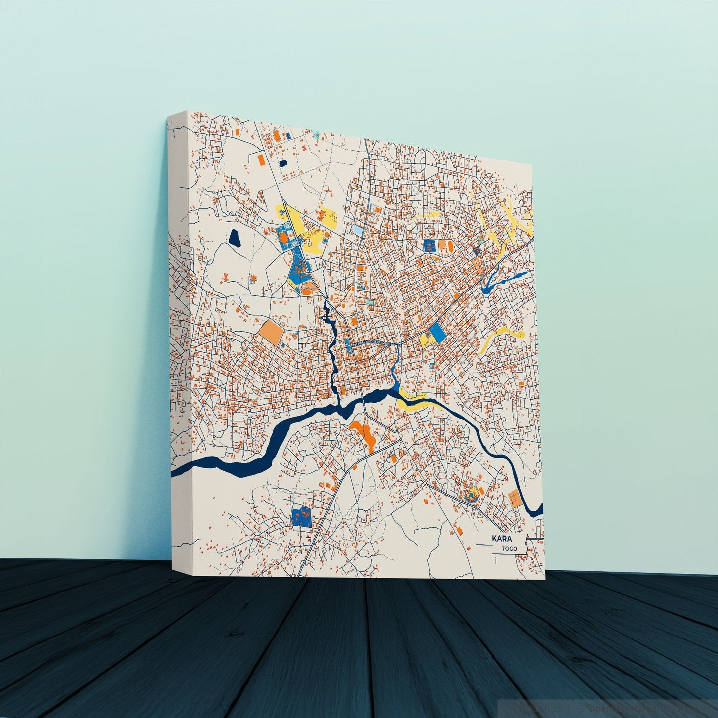 Kara Togo Colorful City Map Canvas Print