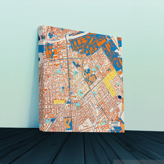Ковры Russia Colorful City Map Canvas Print