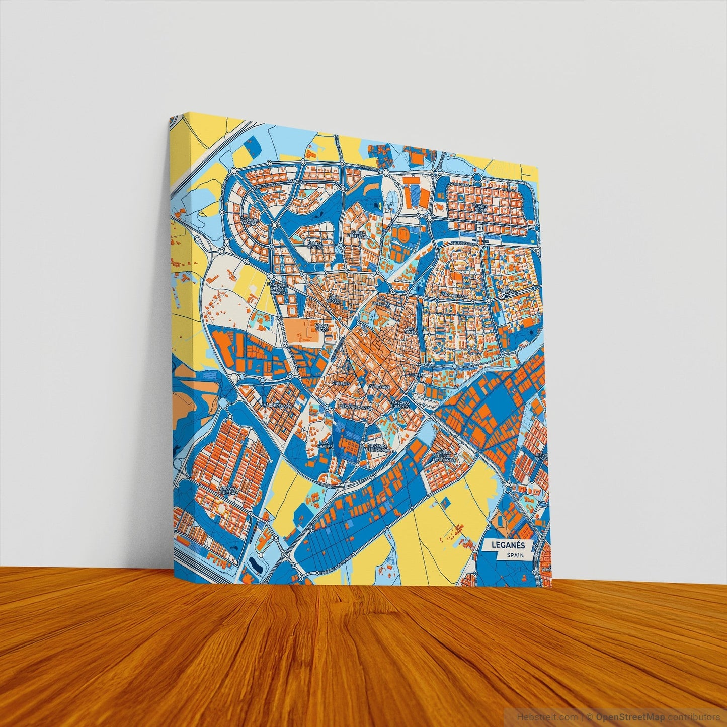 Leganés Spain Colorful City Map Canvas Print