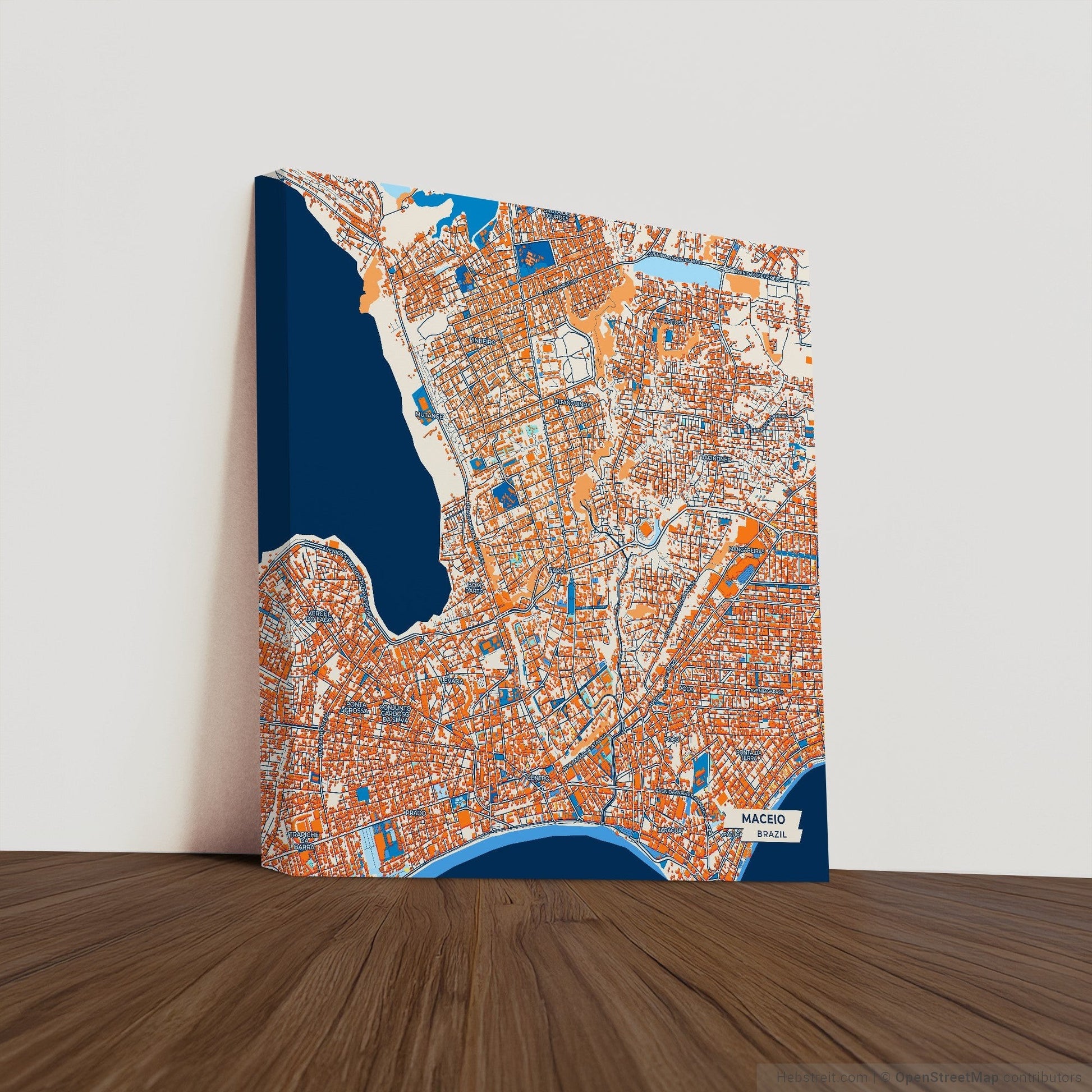 Maceio Brazil Colorful City Map Canvas Print