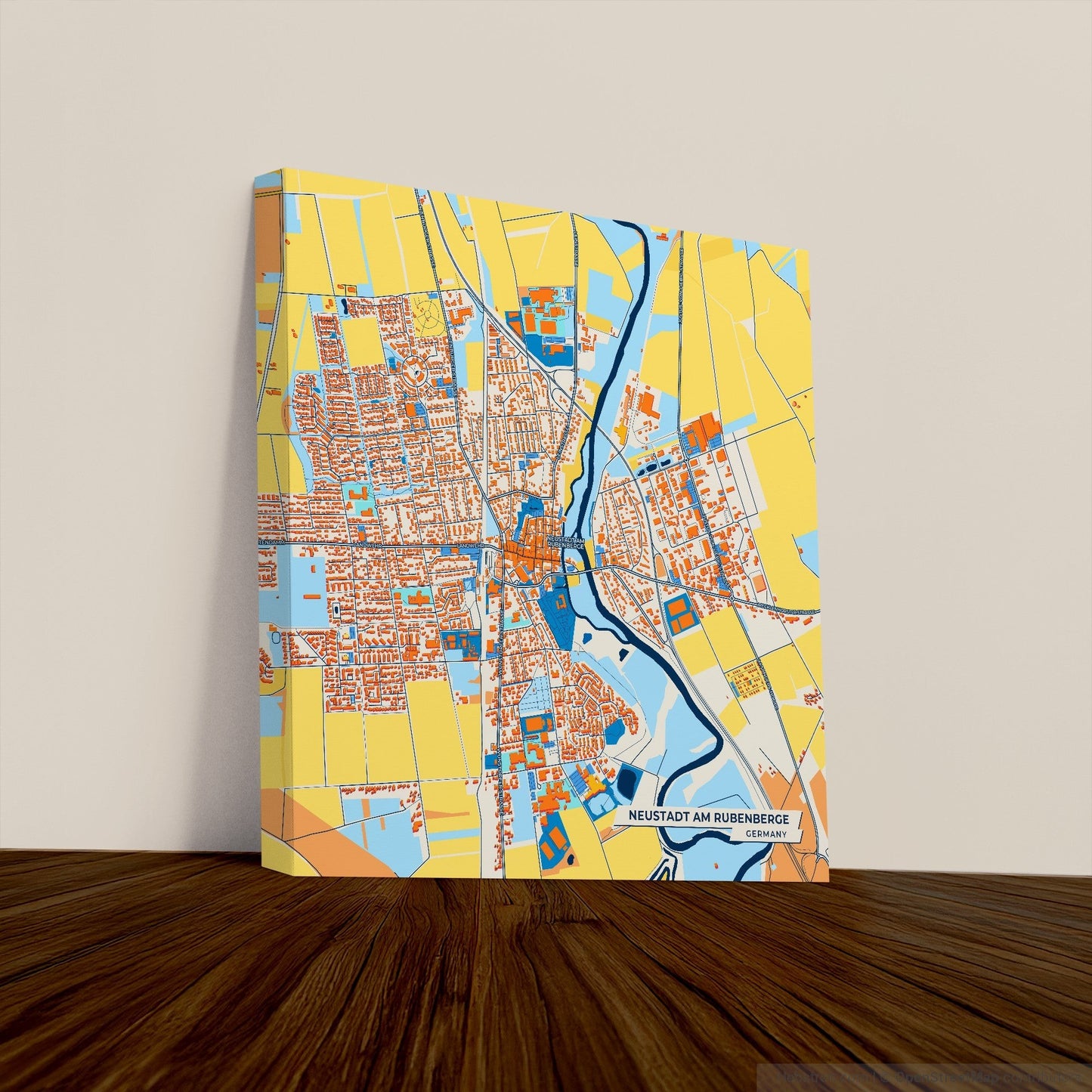 Neustadt Am Rübenberge Germany Colorful City Map Canvas Print