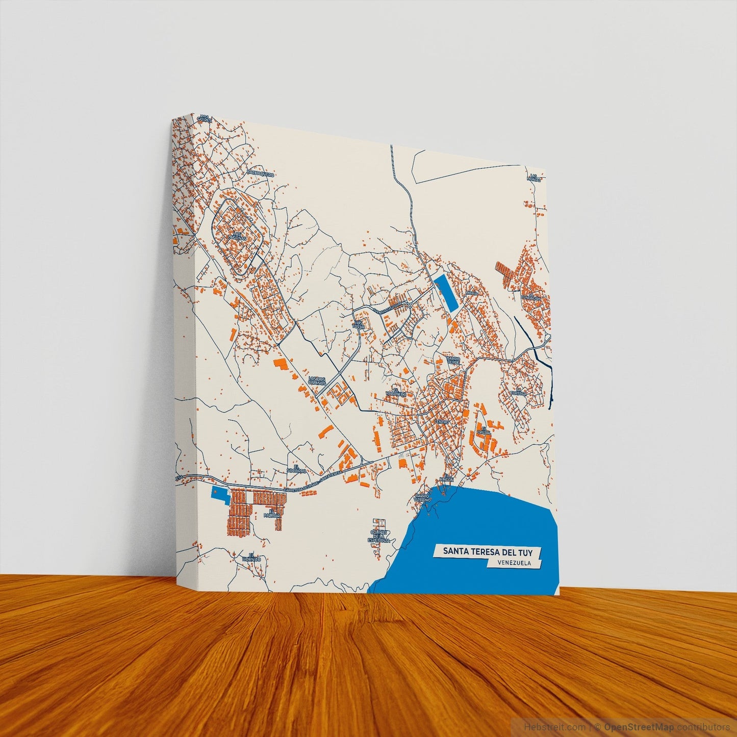 Santa Teresa Del Tuy Venezuela Colorful City Map Canvas Print