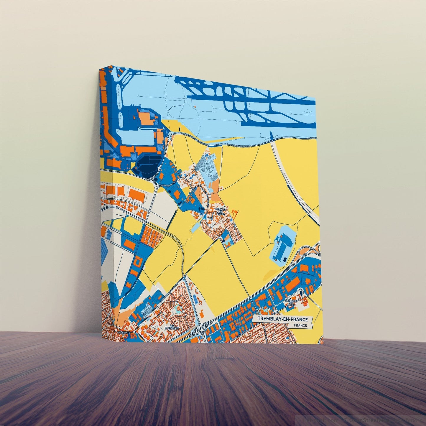 Tremblay-En-France France Colorful City Map Canvas Print