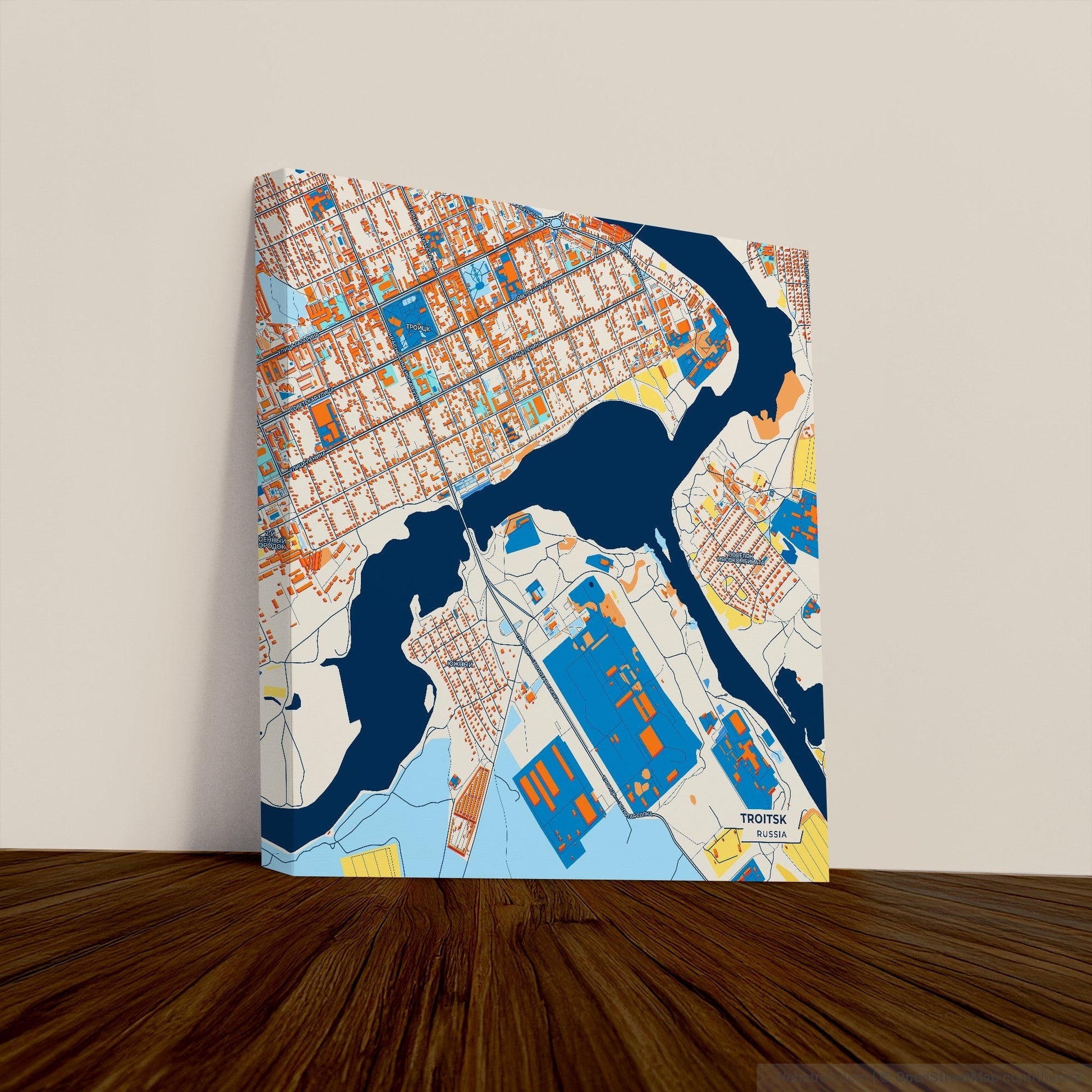 Троицкий Russia Colorful City Map Canvas Print