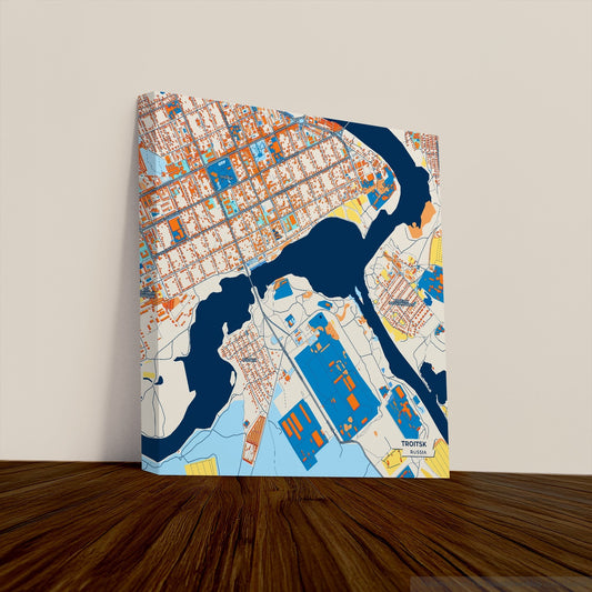 Троицкий Russia Colorful City Map Canvas Print