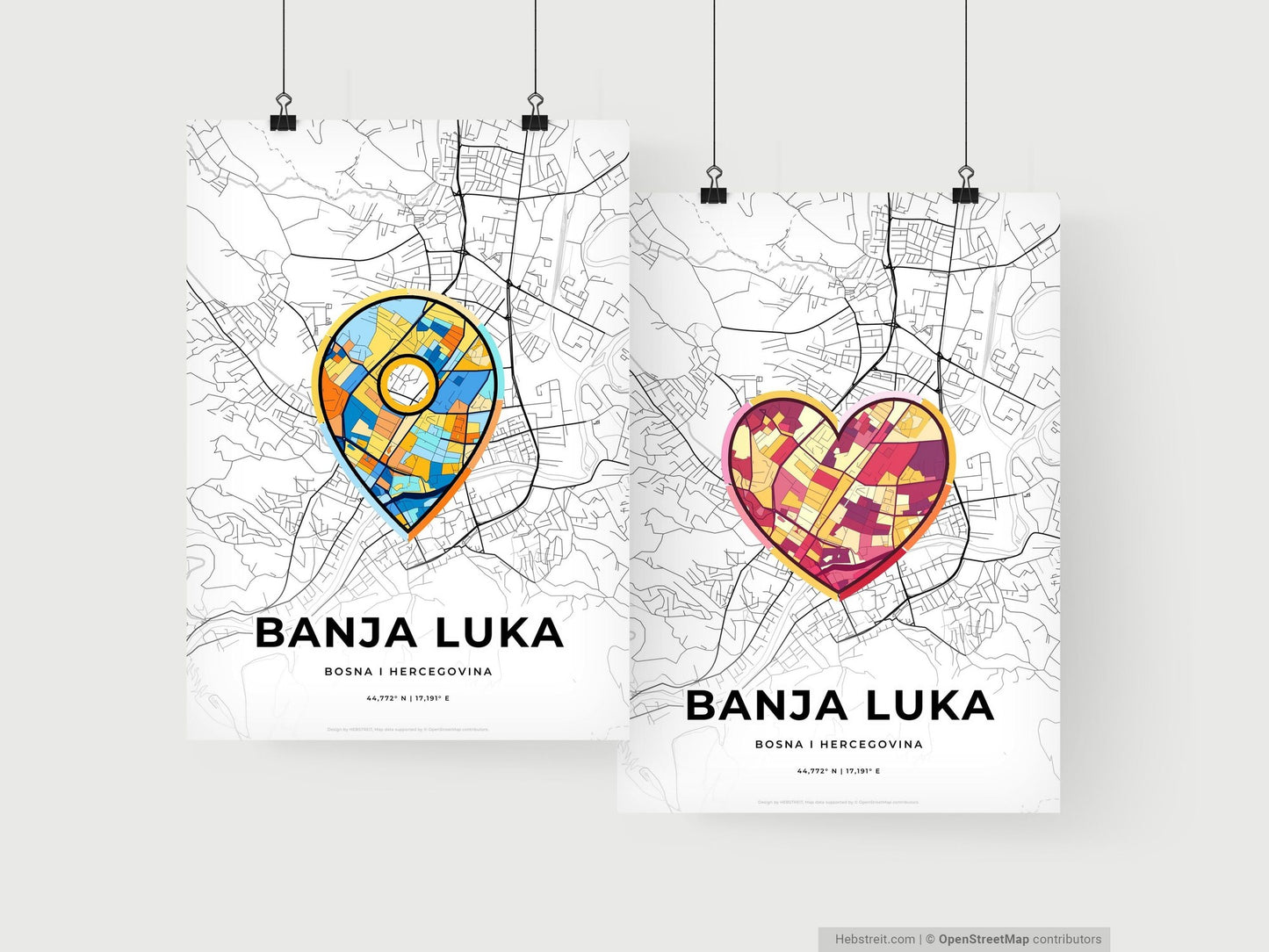 Banja Luka Bosnia And Herzegovina art print for couples