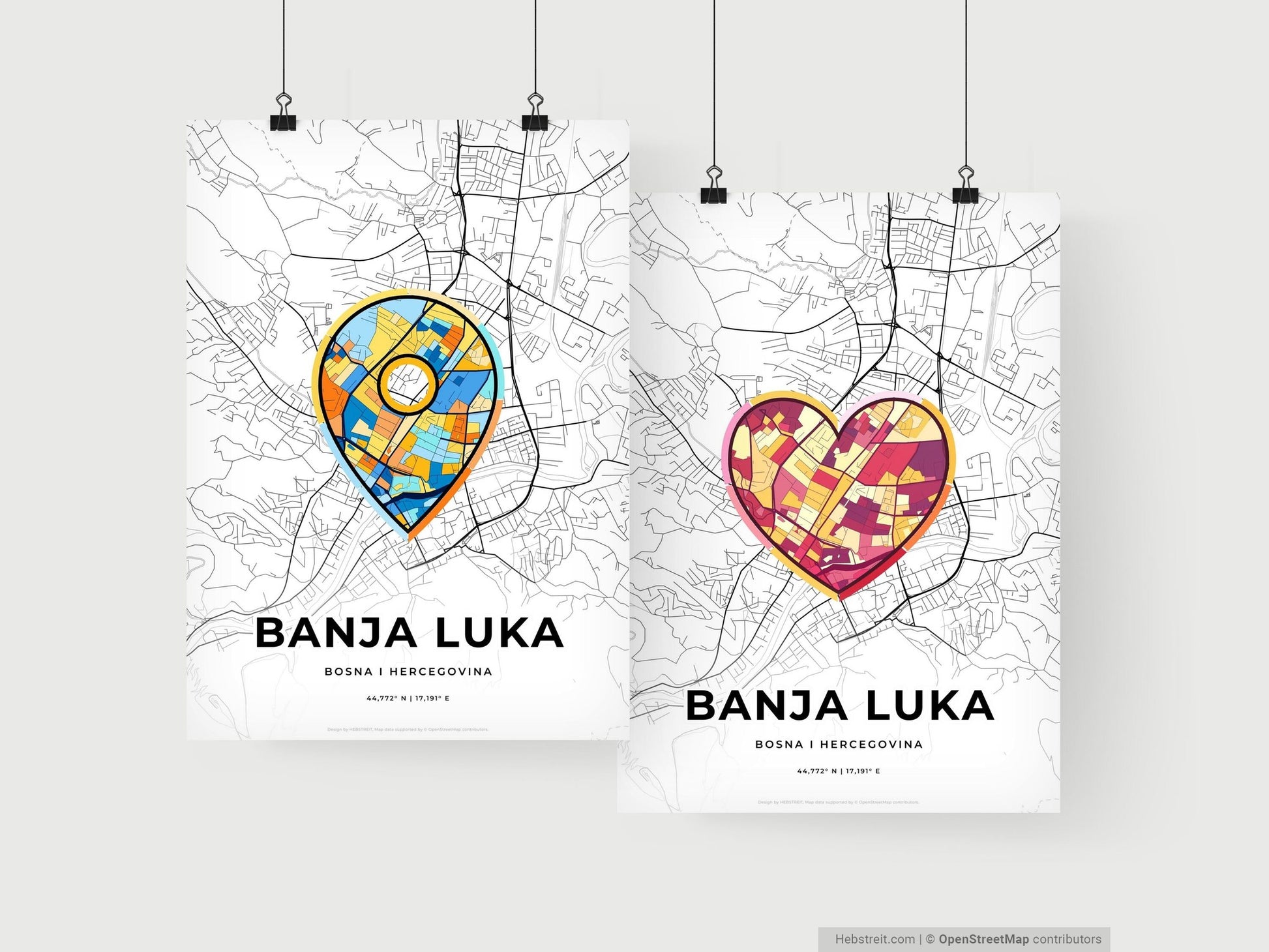 Banja Luka Bosnia And Herzegovina art print for couples