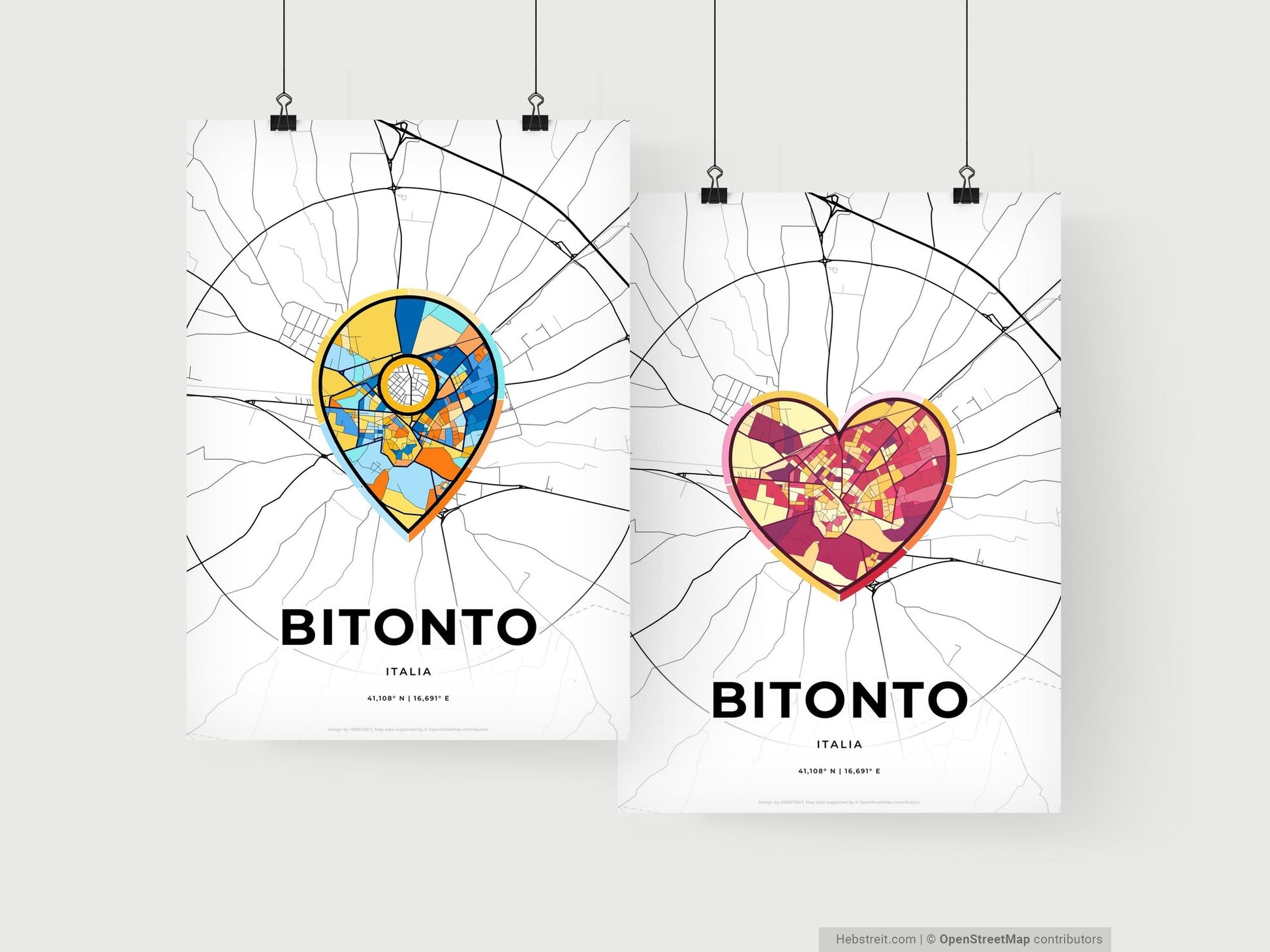 Bitonto Italy art print for couples