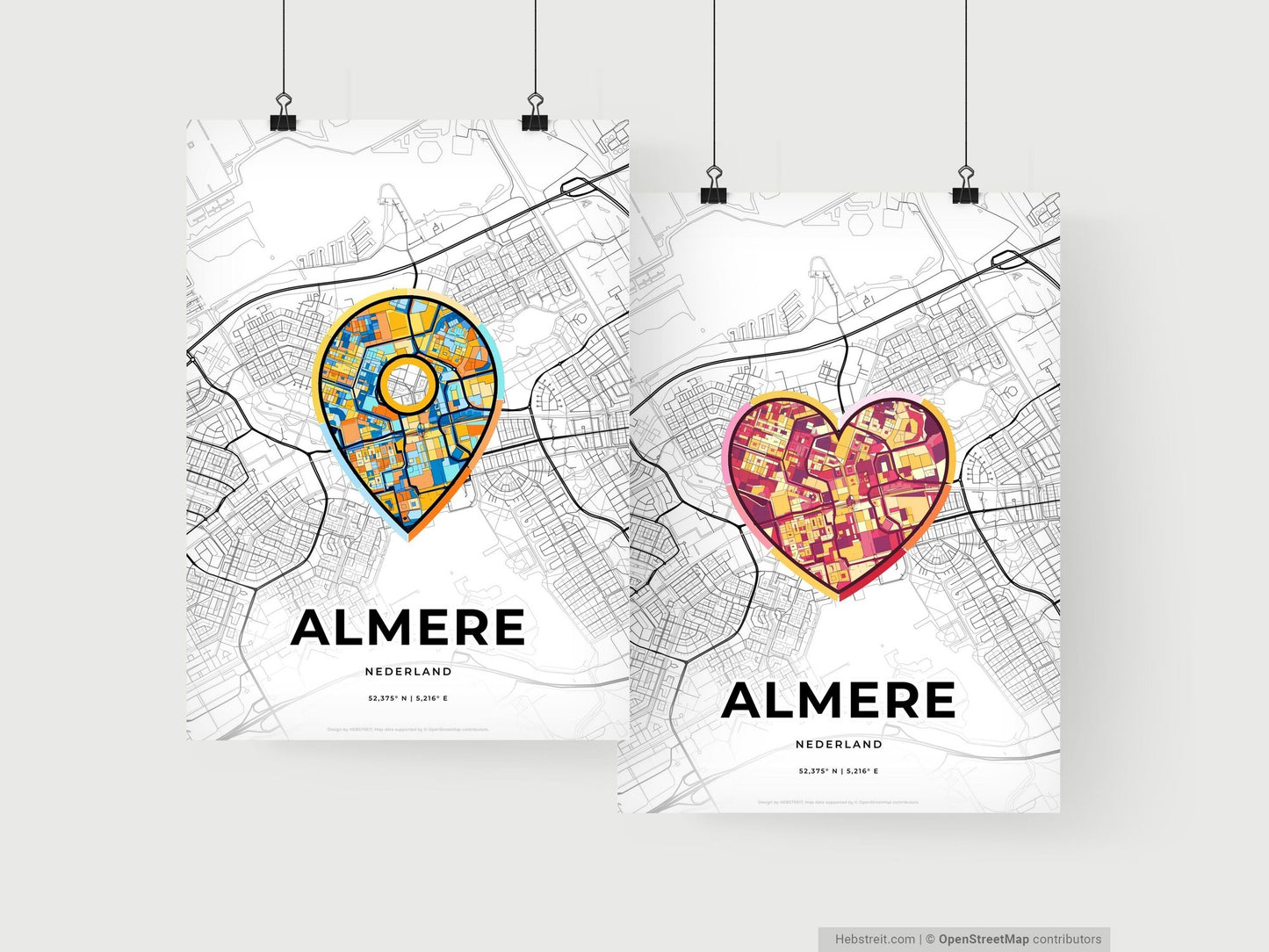 Almere Netherlands art print for couples