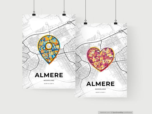 Almere Netherlands art print for couples
