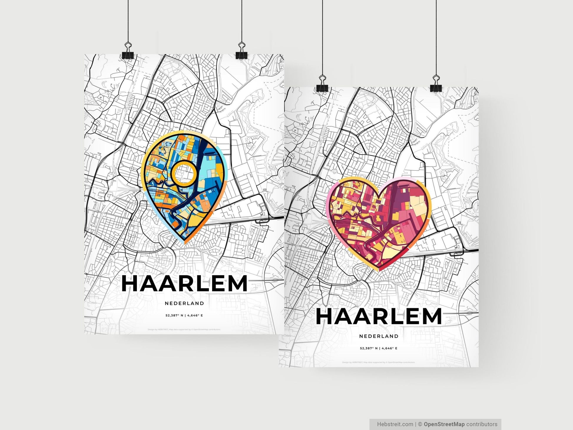 Haarlem Netherlands art print for couples