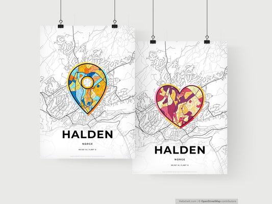 Halden Norway art print for couples