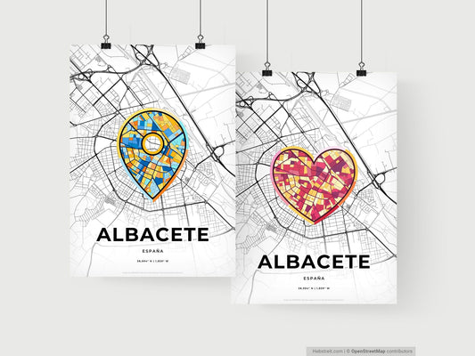 Albacete Spain art print for couples