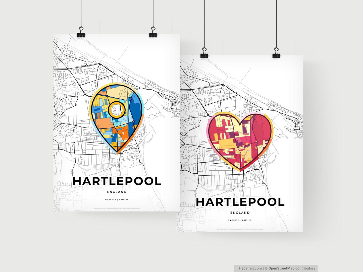 Hartlepool England art print for couples