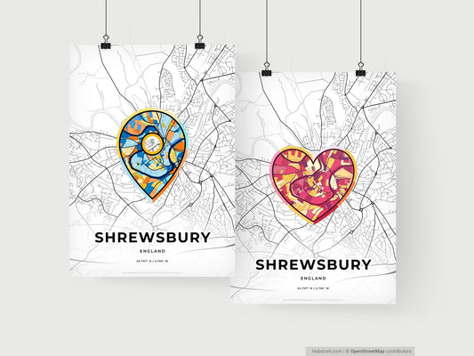 Shrewsbury England art print for couples