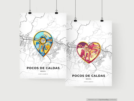 Pocos De Caldas Brazil art print for couples