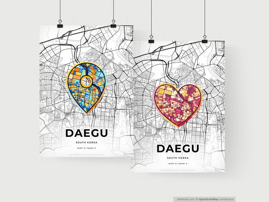 Daegu South Korea art print for couples