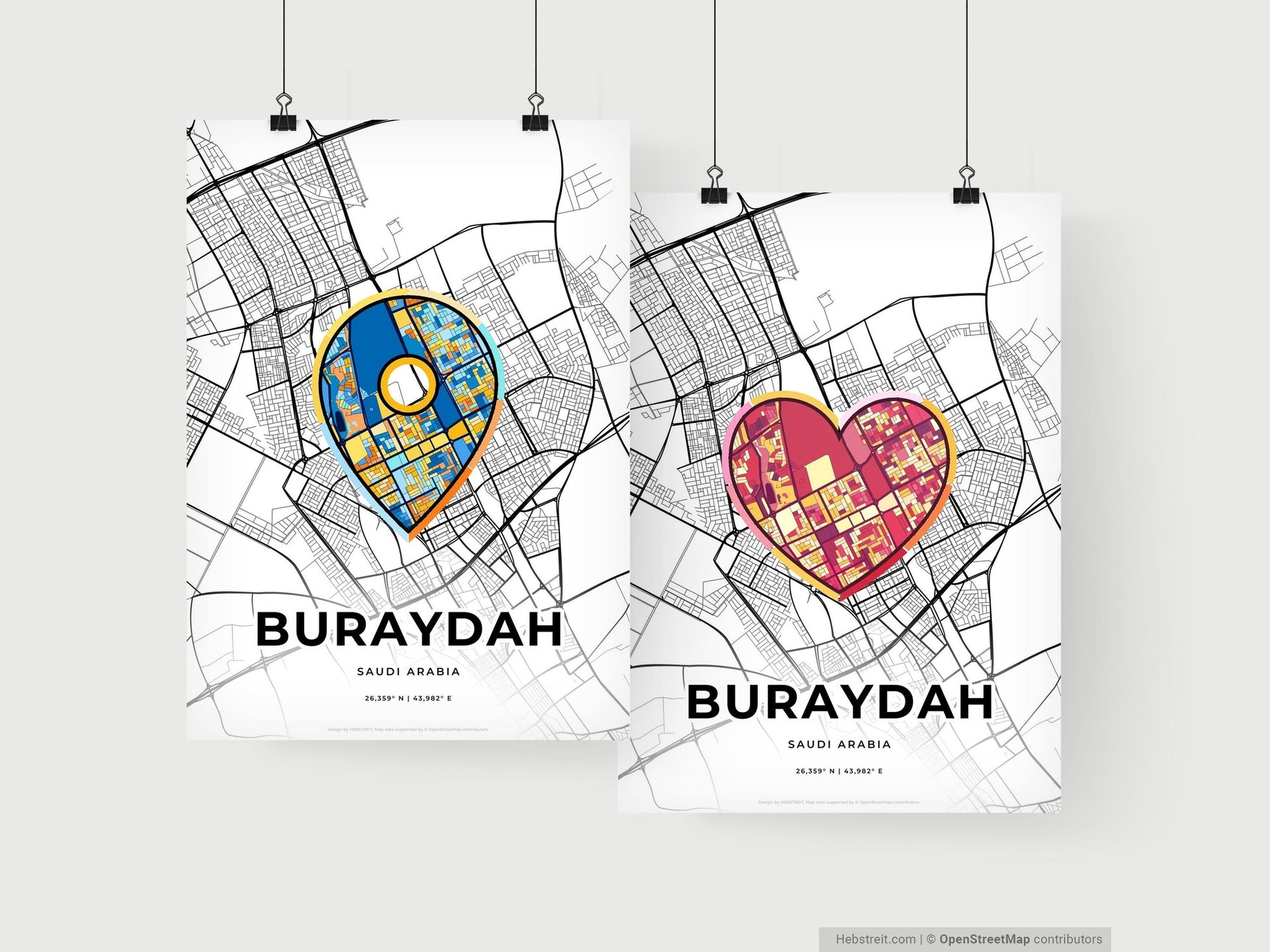 Buraydah Saudi Arabia art print for couples