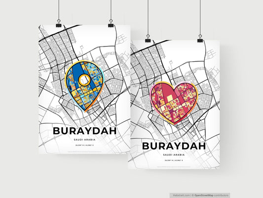 Buraydah Saudi Arabia art print for couples