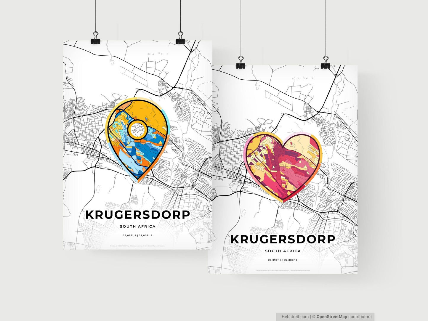 Krugersdorp South Africa art print for couples