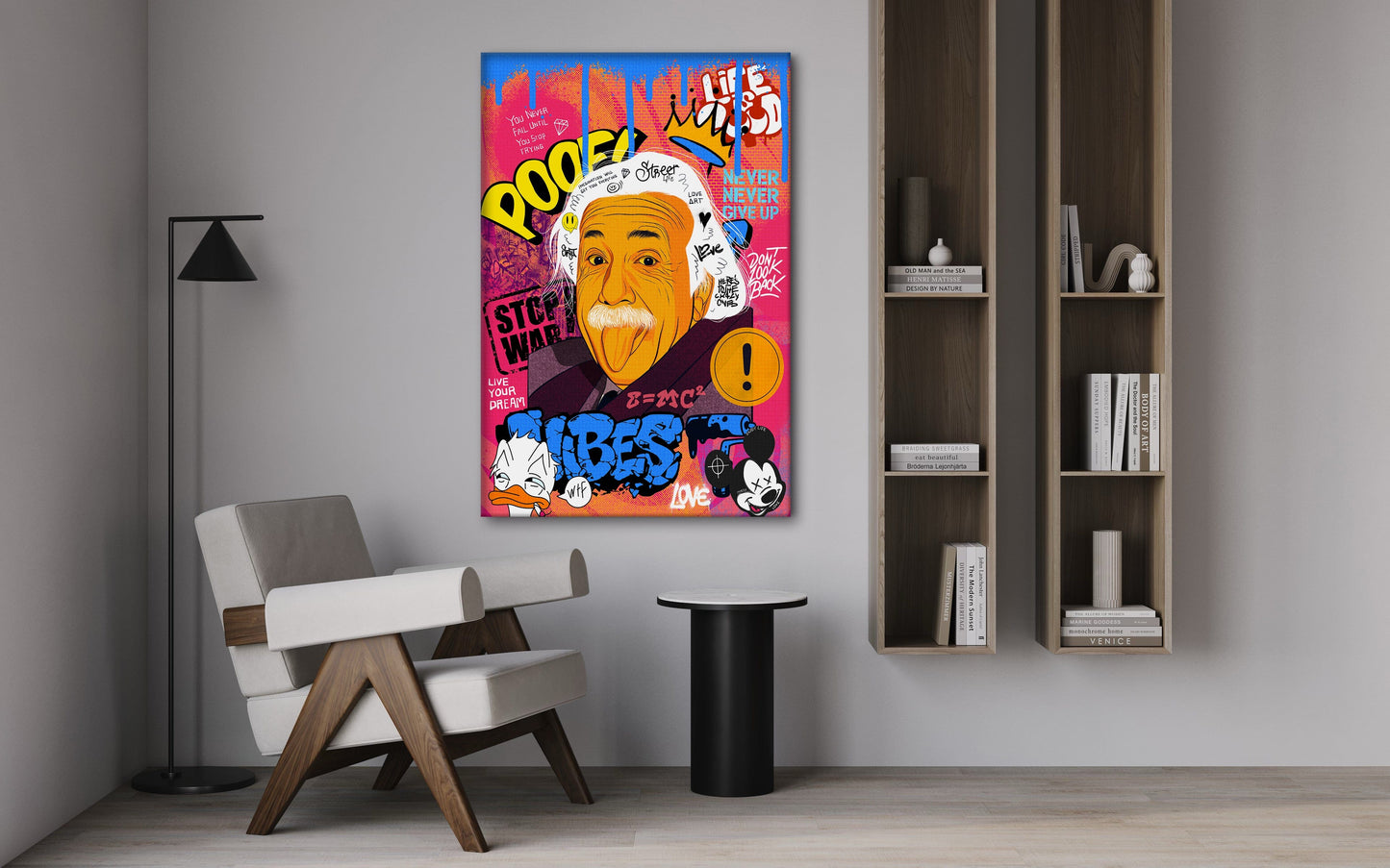 Professor Einstein - Pop Art Canvas Print