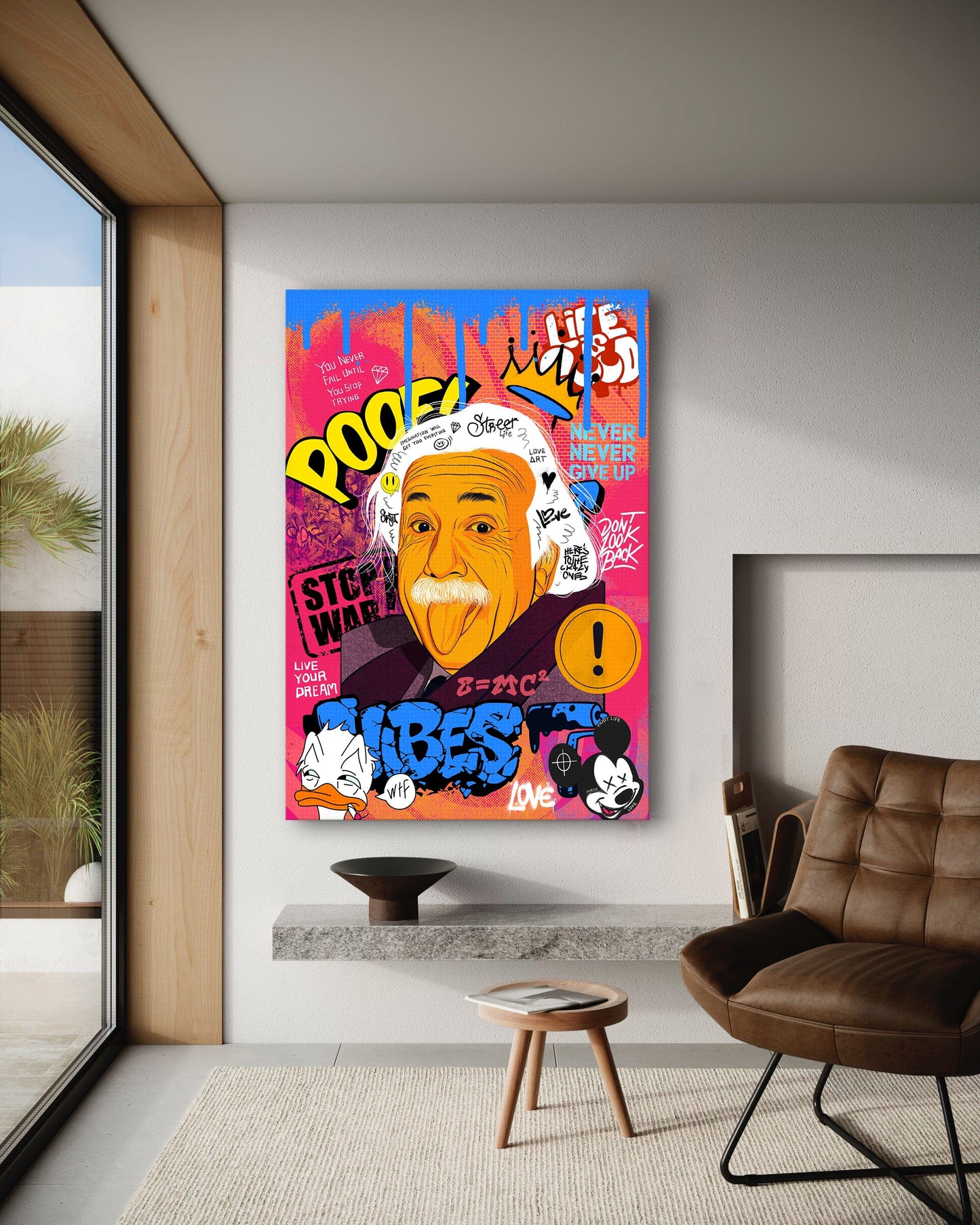 Professor Einstein - Pop Art Canvas Print