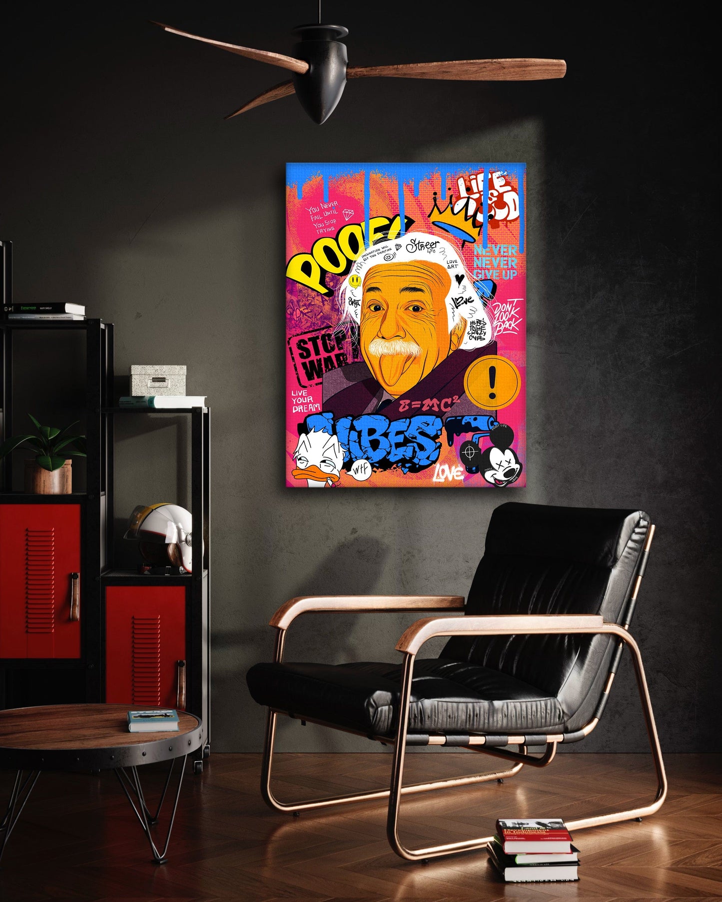 Professor Einstein - Pop Art Canvas Print