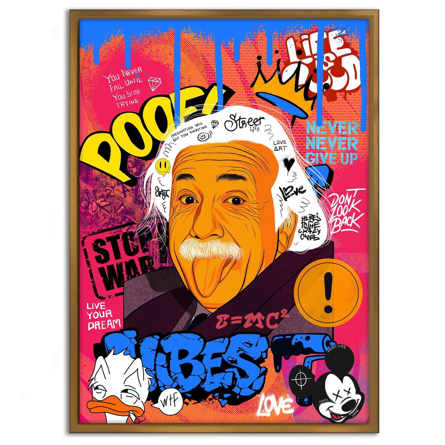 Professor Einstein - Pop Art Canvas Print