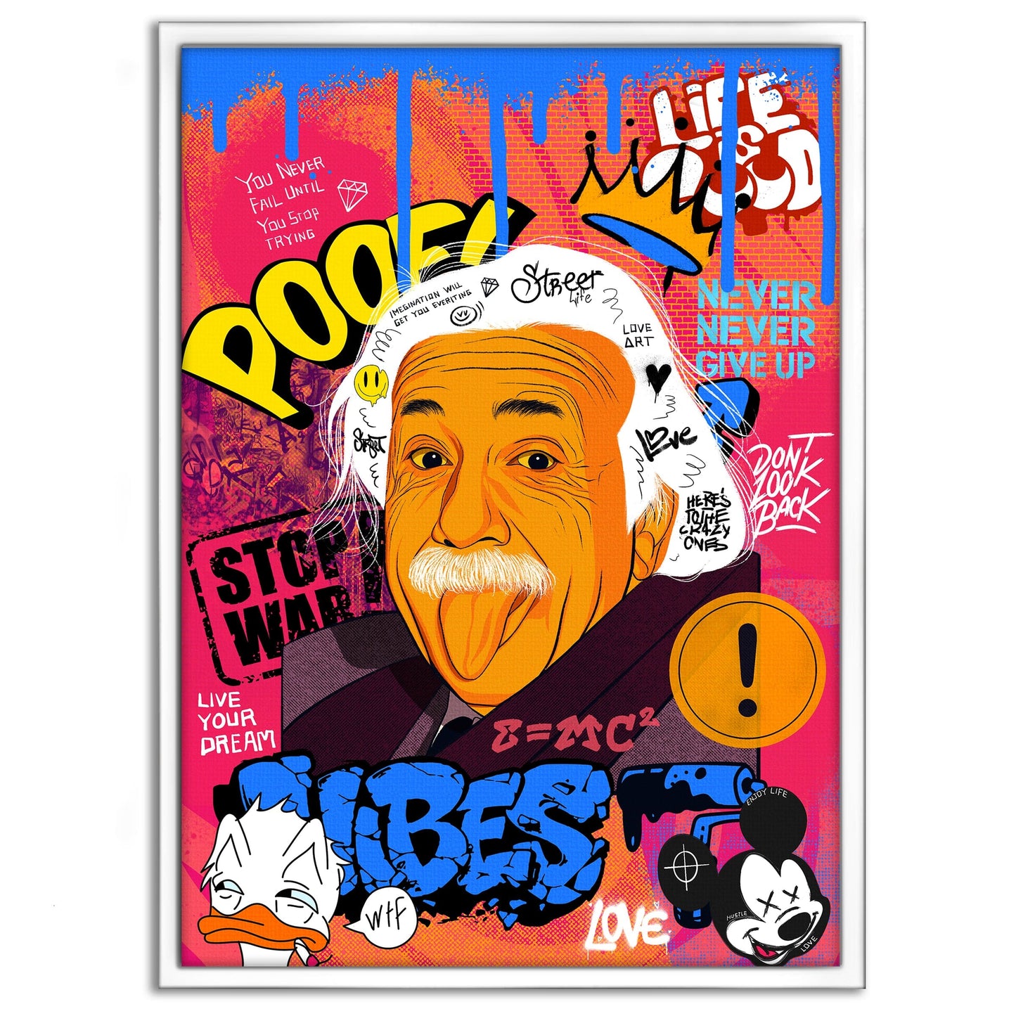 Professor Einstein - Pop Art Canvas Print