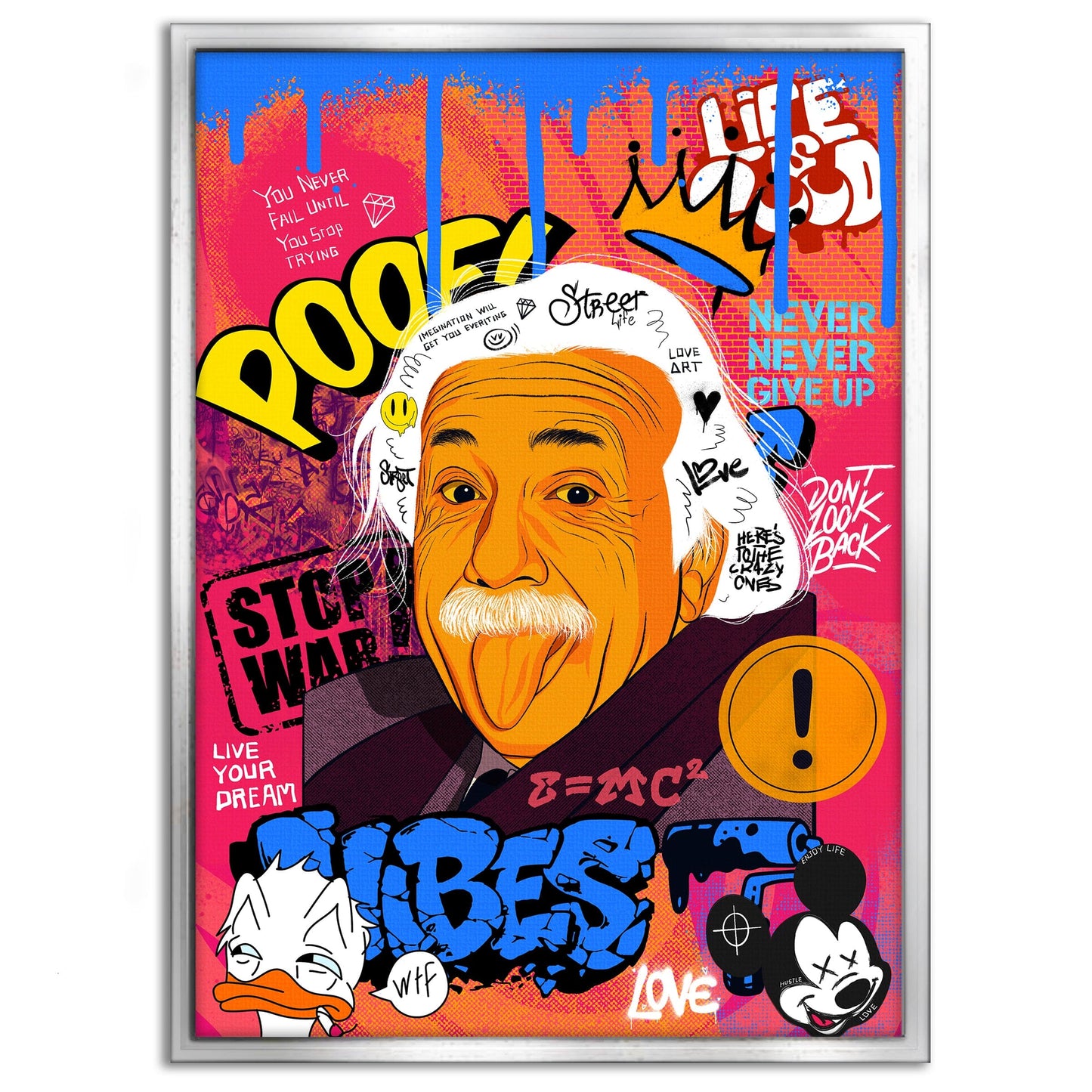 Professor Einstein - Pop Art Canvas Print