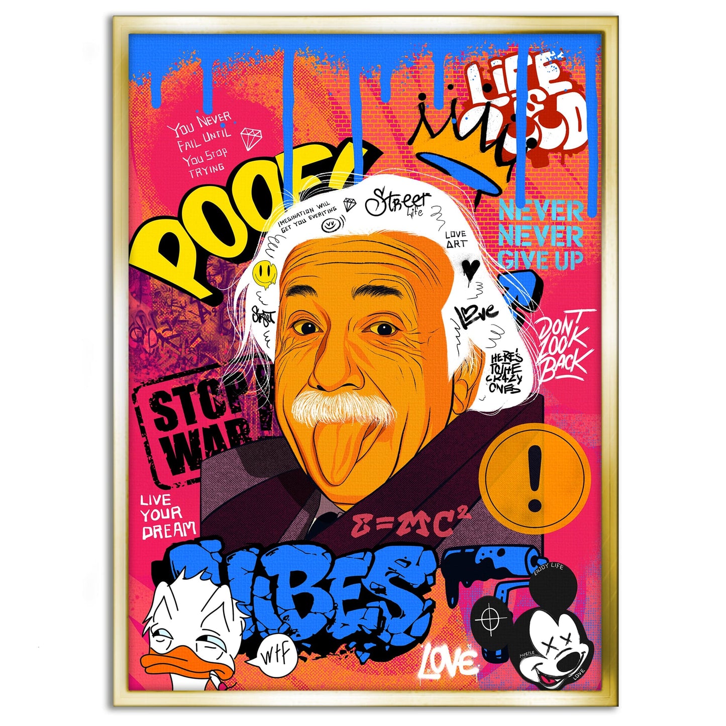 Professor Einstein - Pop Art Canvas Print