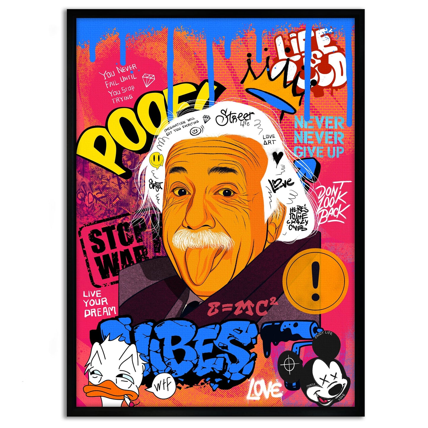 Professor Einstein - Pop Art Canvas Print