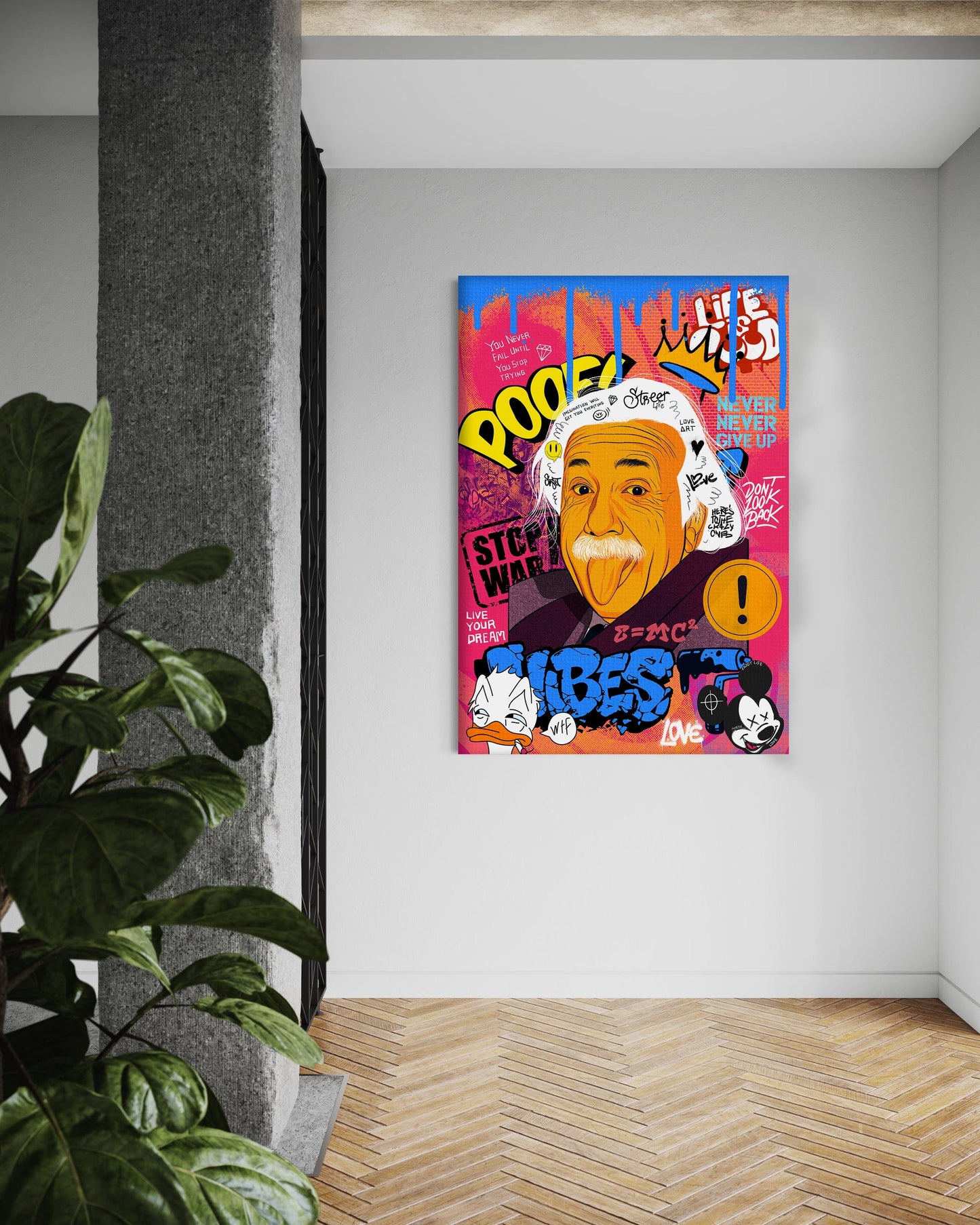 Professor Einstein - Pop Art Canvas Print