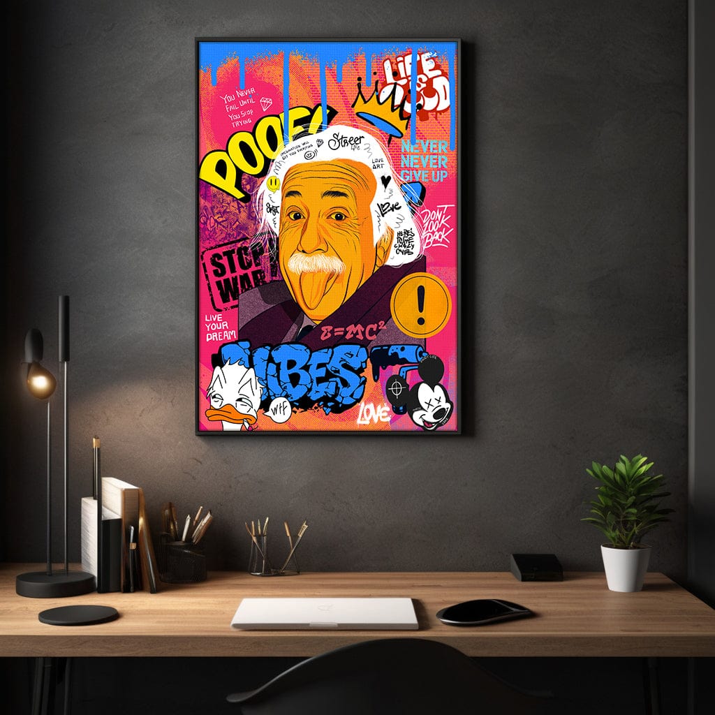 Professor Einstein - Pop Art Canvas Print
