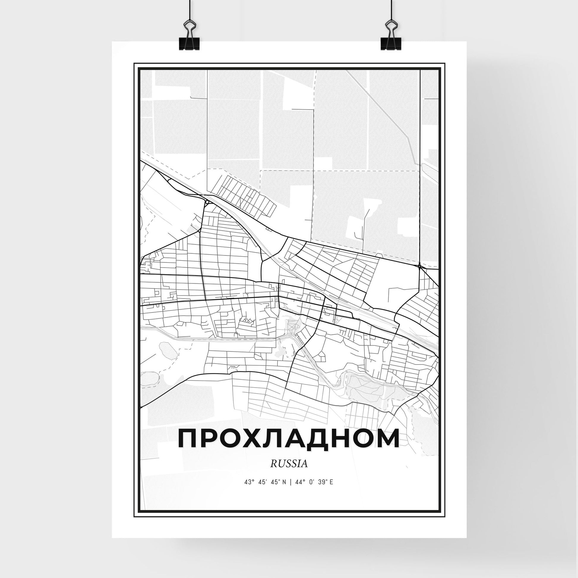 Prokhladny Russia - Premium City Map Poster