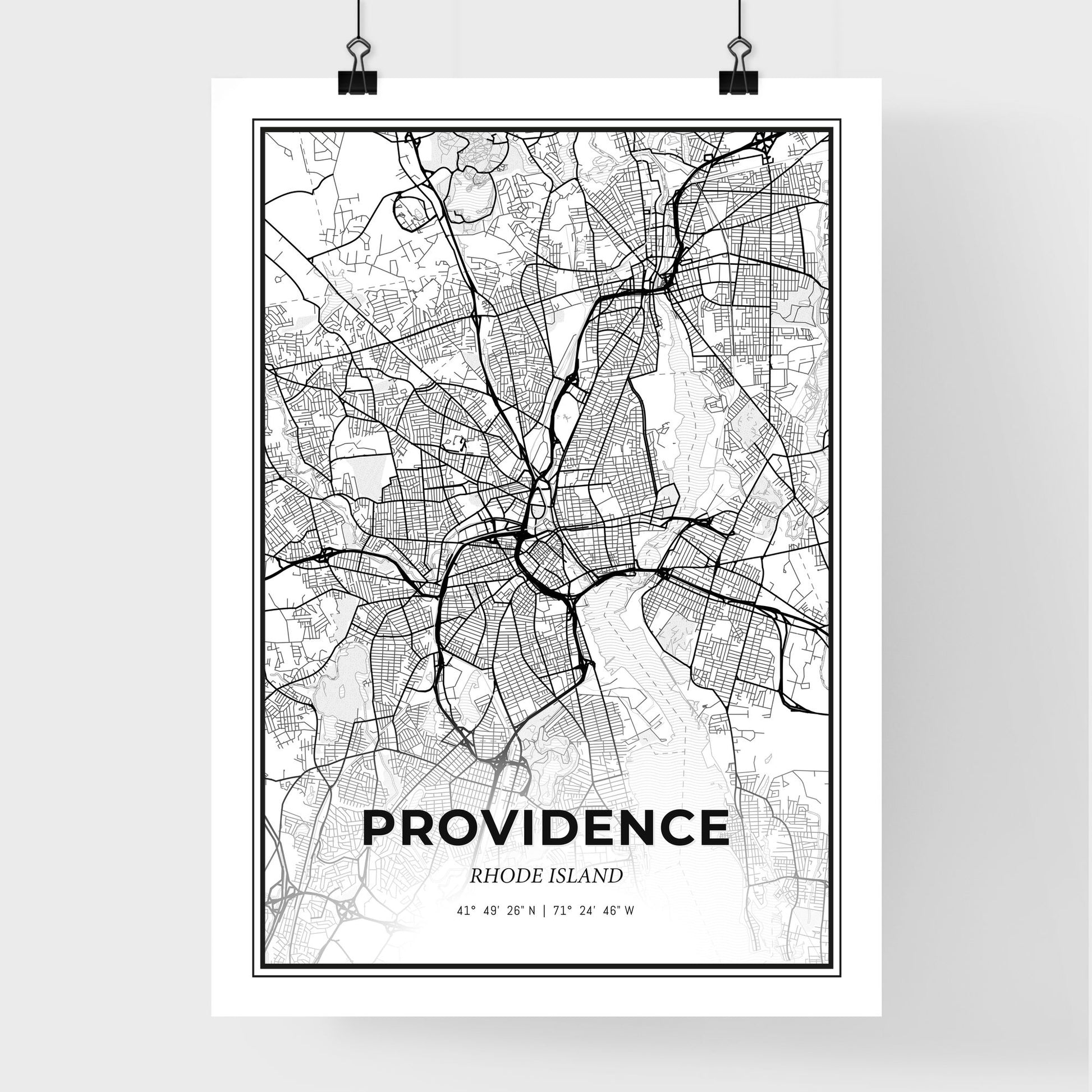 Providence Rhode Island - Premium City Map Poster