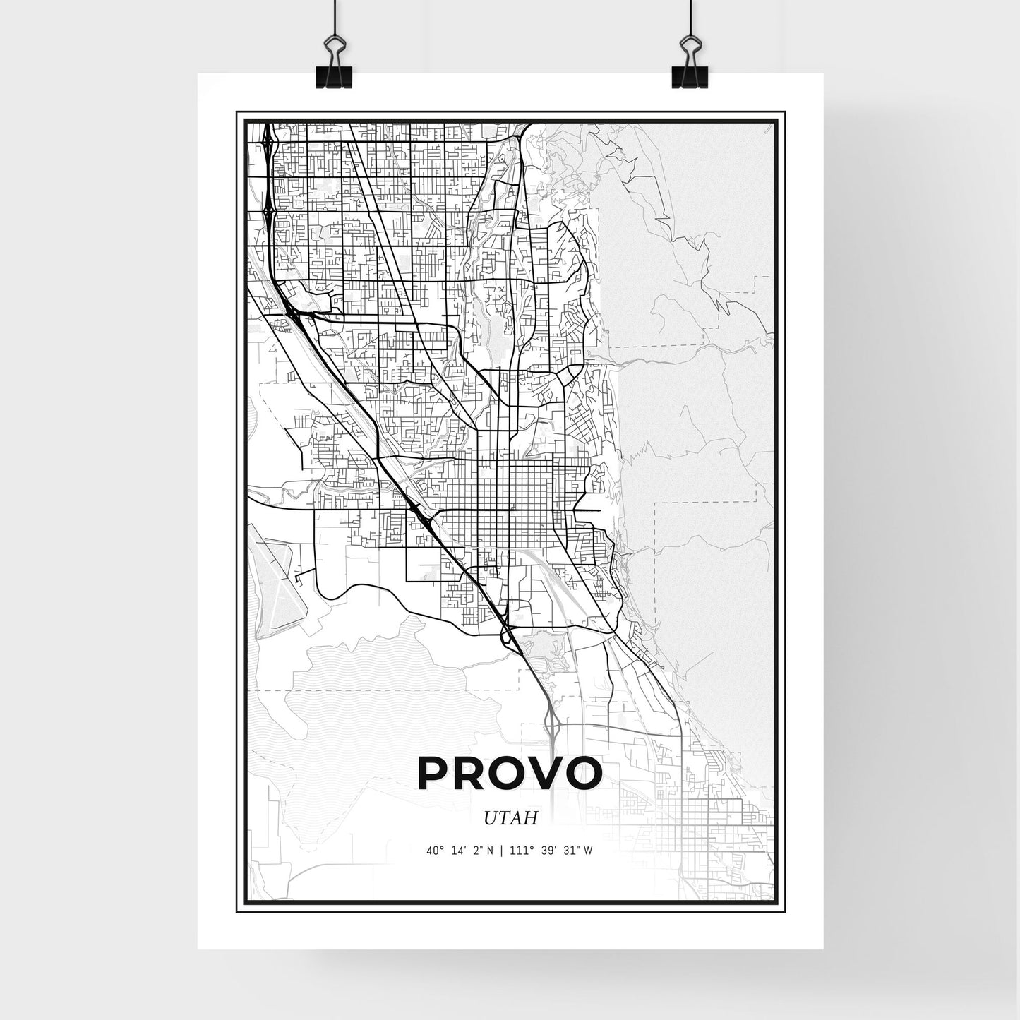 Provo Utah - Premium City Map Poster