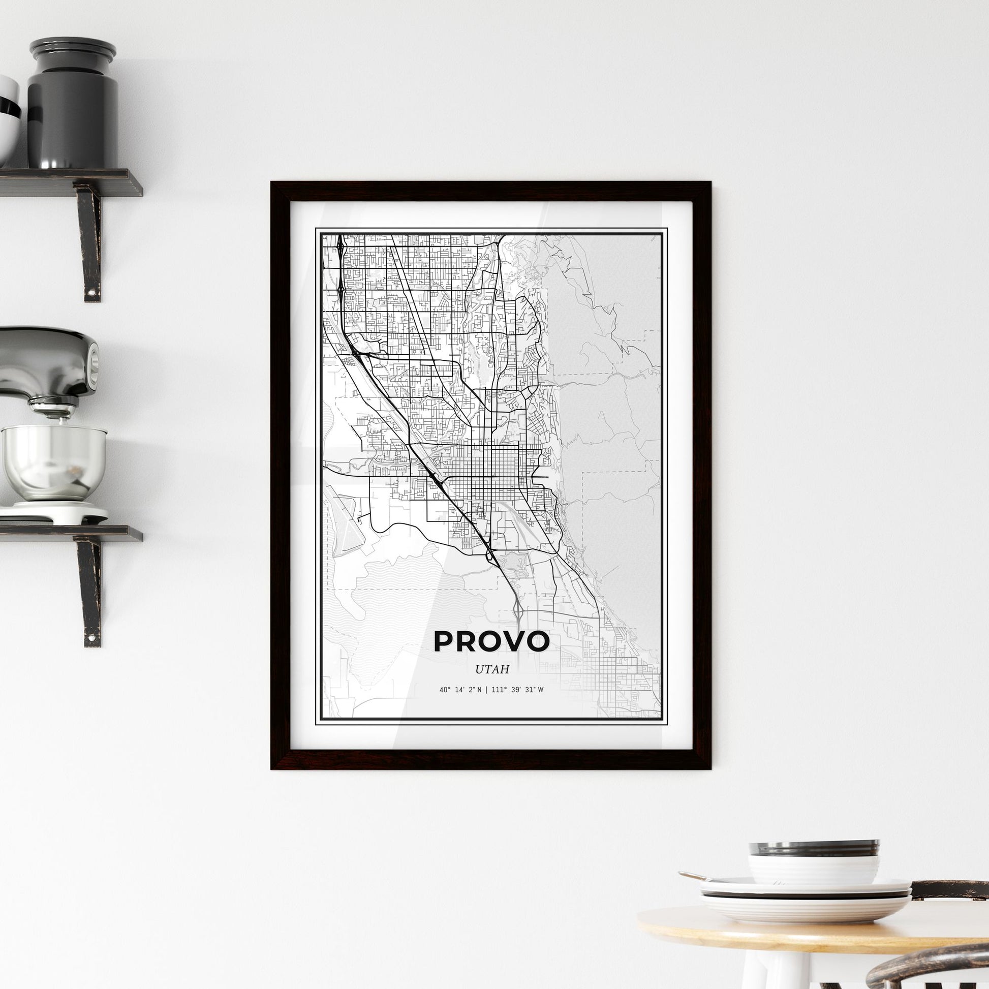 Provo Utah - Minimal City Map