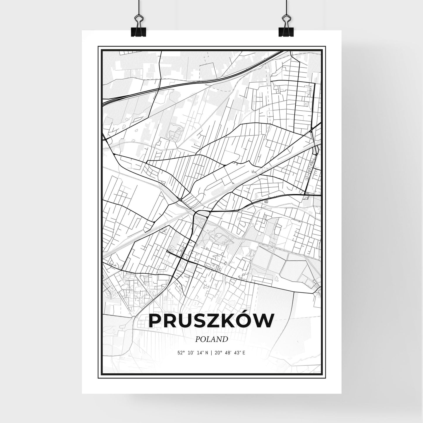 Pruszków Poland - Premium City Map Poster