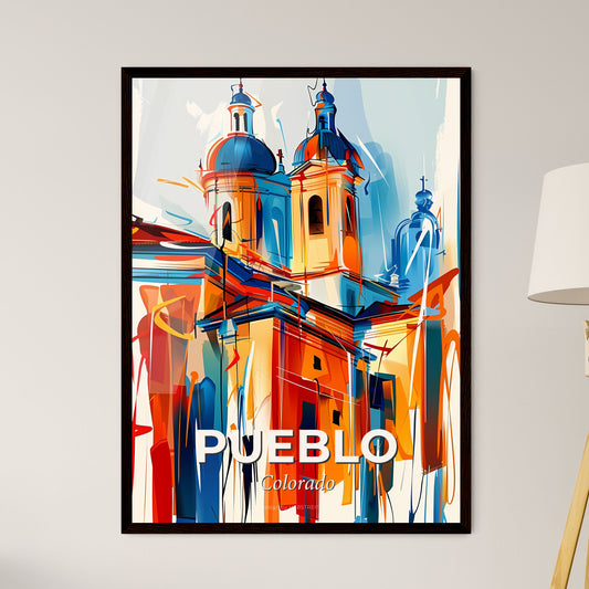 Vibrant Pueblo, Colorado - A Painting Of A Building With A Dome Shaped Roof