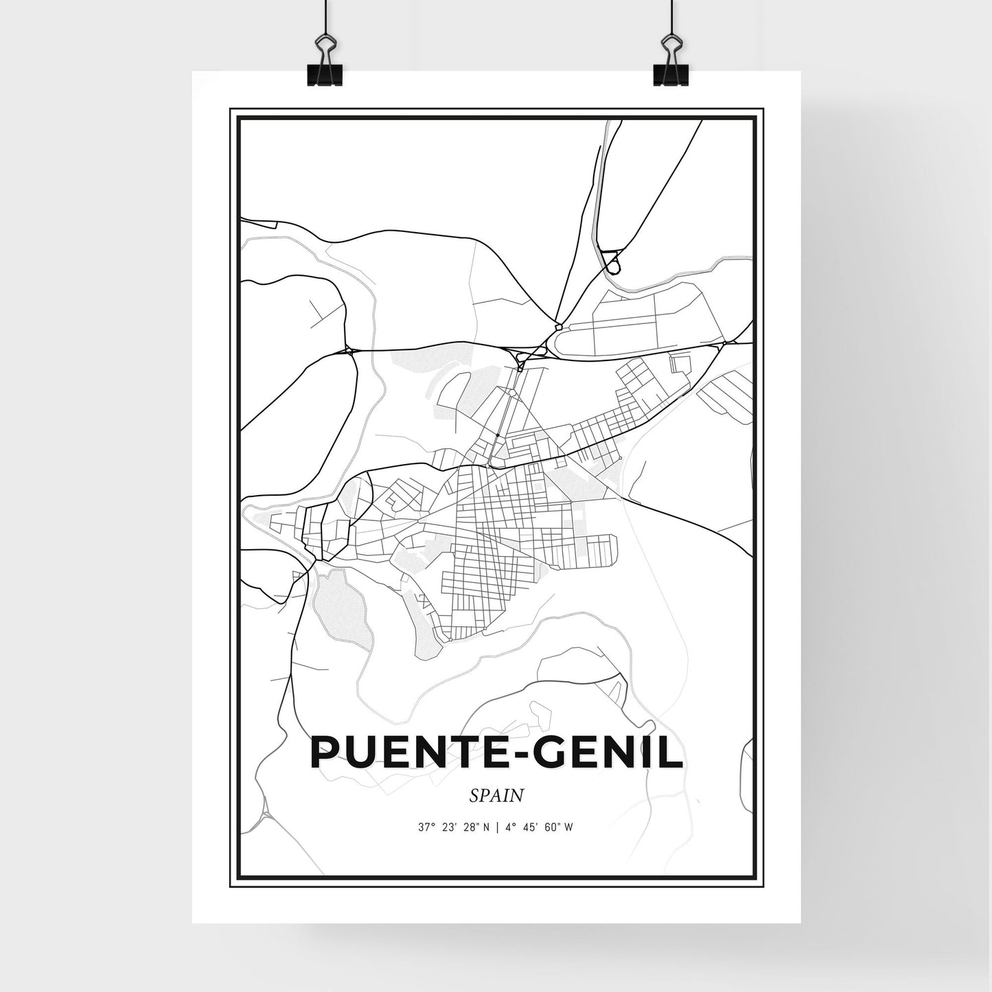 Puente-Genil Spain - Premium City Map Poster