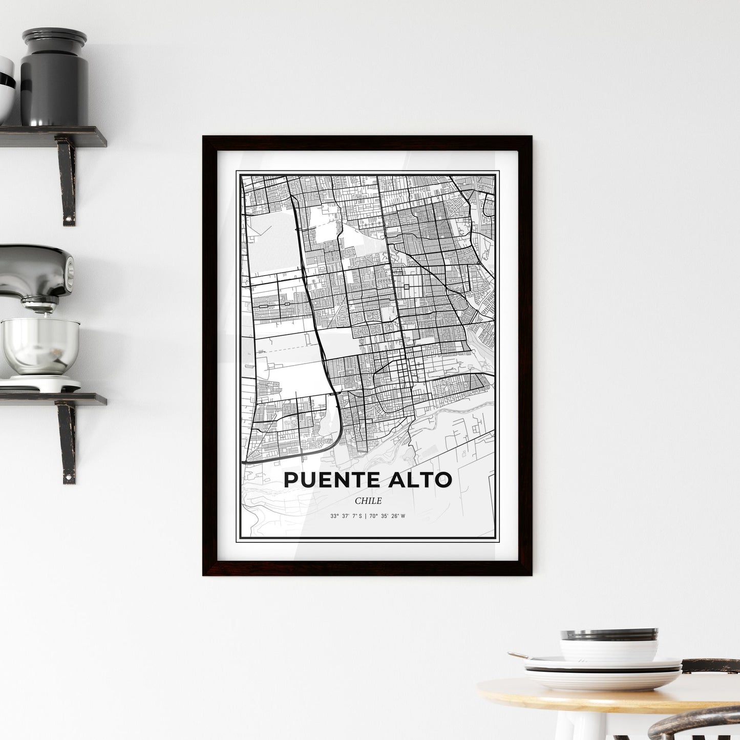 Puente Alto Chile - Minimal City Map