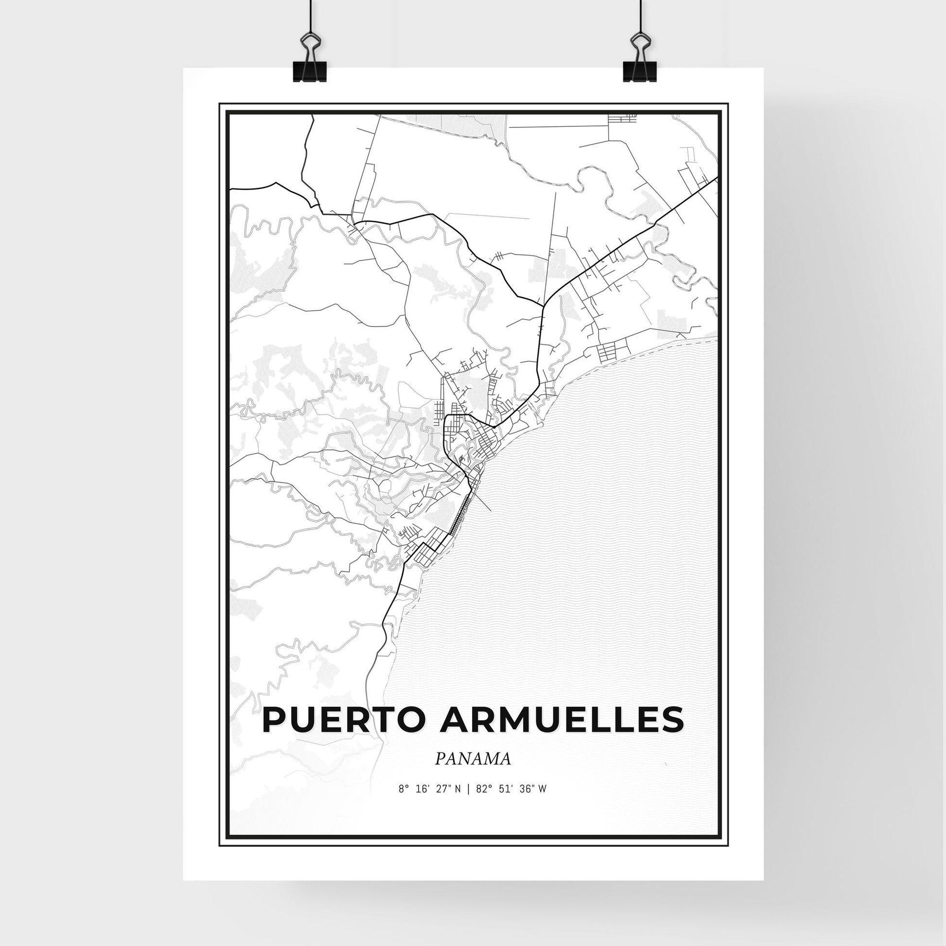 Puerto Armuelles Panama - Premium City Map Poster