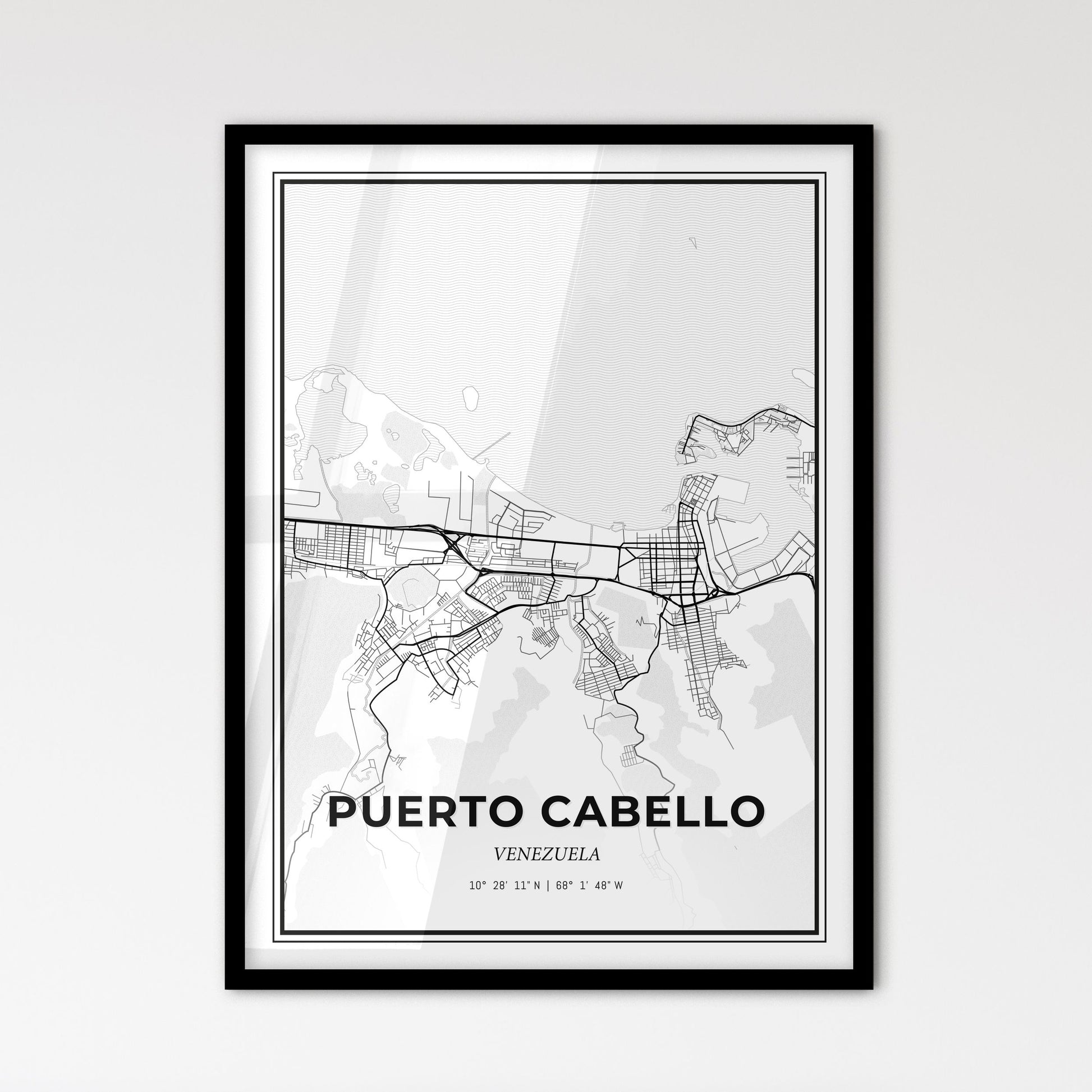 Puerto Cabello Venezuela - Scandinavian Style City Map for Modern Home Decor