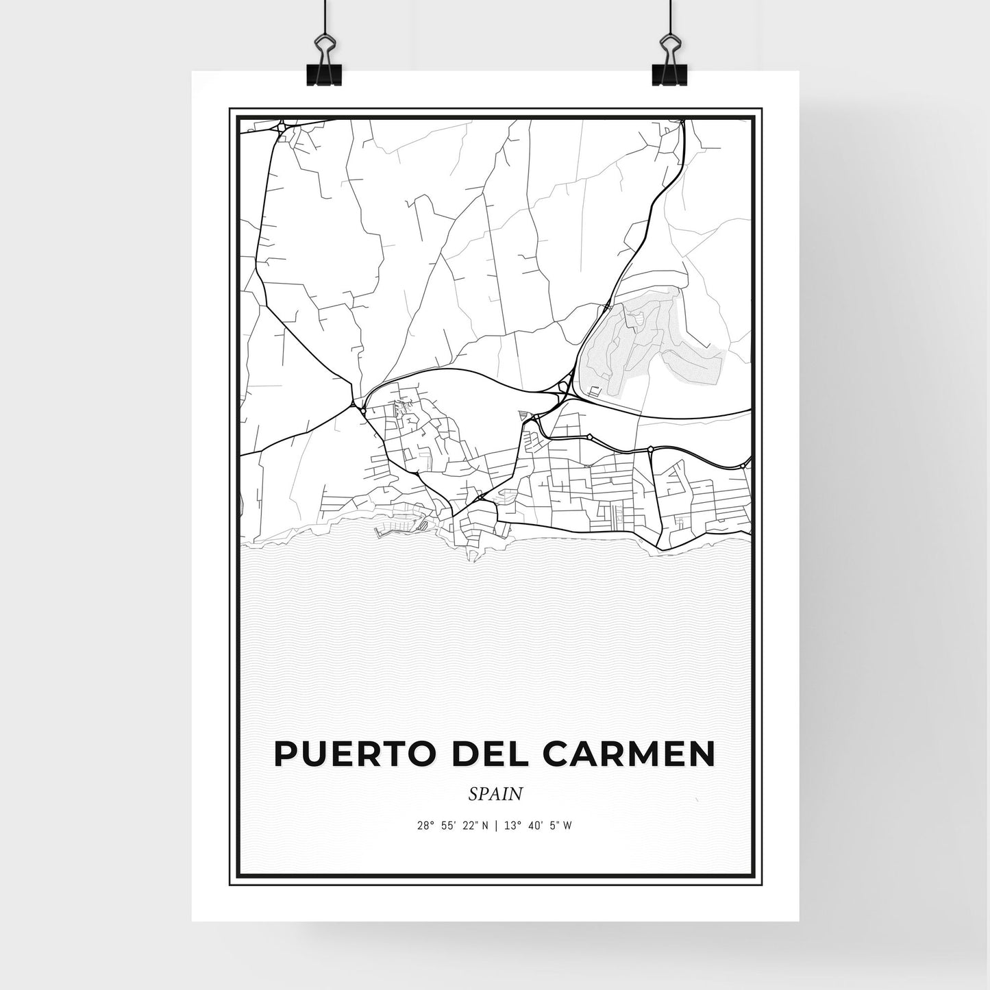 Puerto del Carmen Spain - Premium City Map Poster