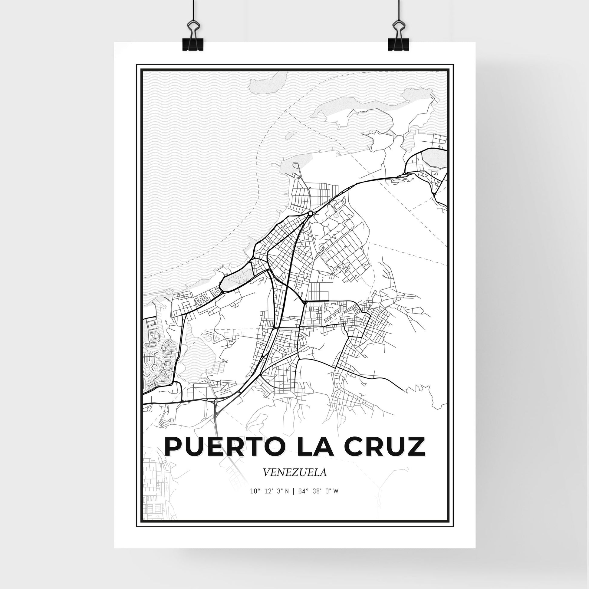 Puerto La Cruz Venezuela - Premium City Map Poster