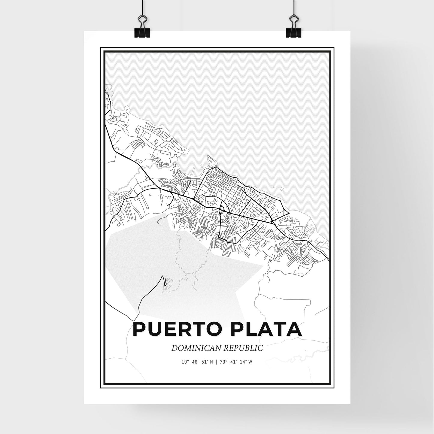 Puerto Plata Dominican Republic - Premium City Map Poster