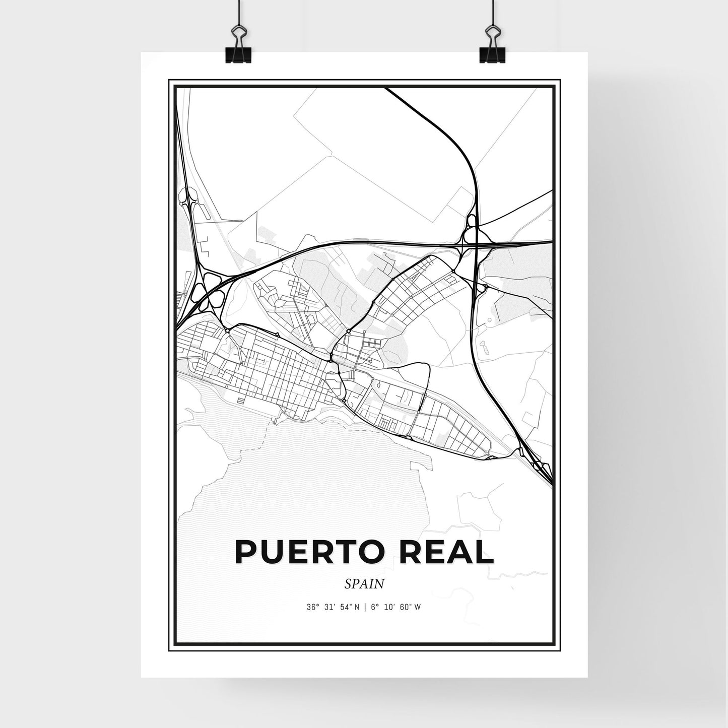 Puerto Real Spain - Premium City Map Poster