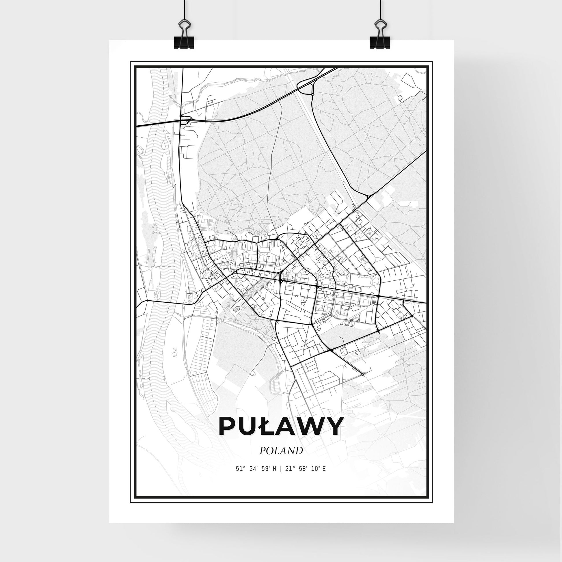 Puławy Poland - Premium City Map Poster